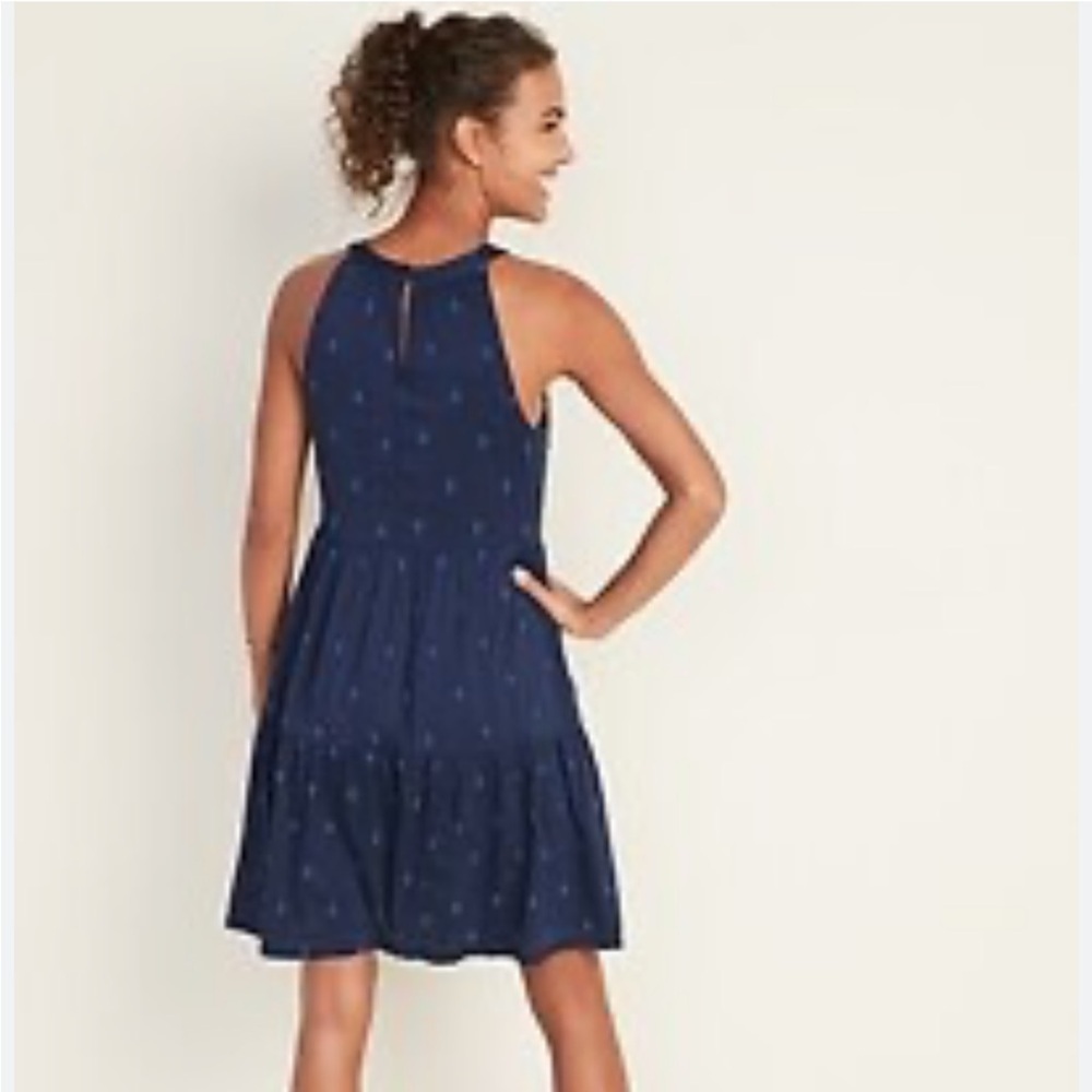 Old Navy Votton Blue Sleeveless Embroidered Dress. Size Xs - Picture 3 of 10